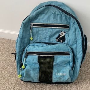 Ll bean vintage blue backpack